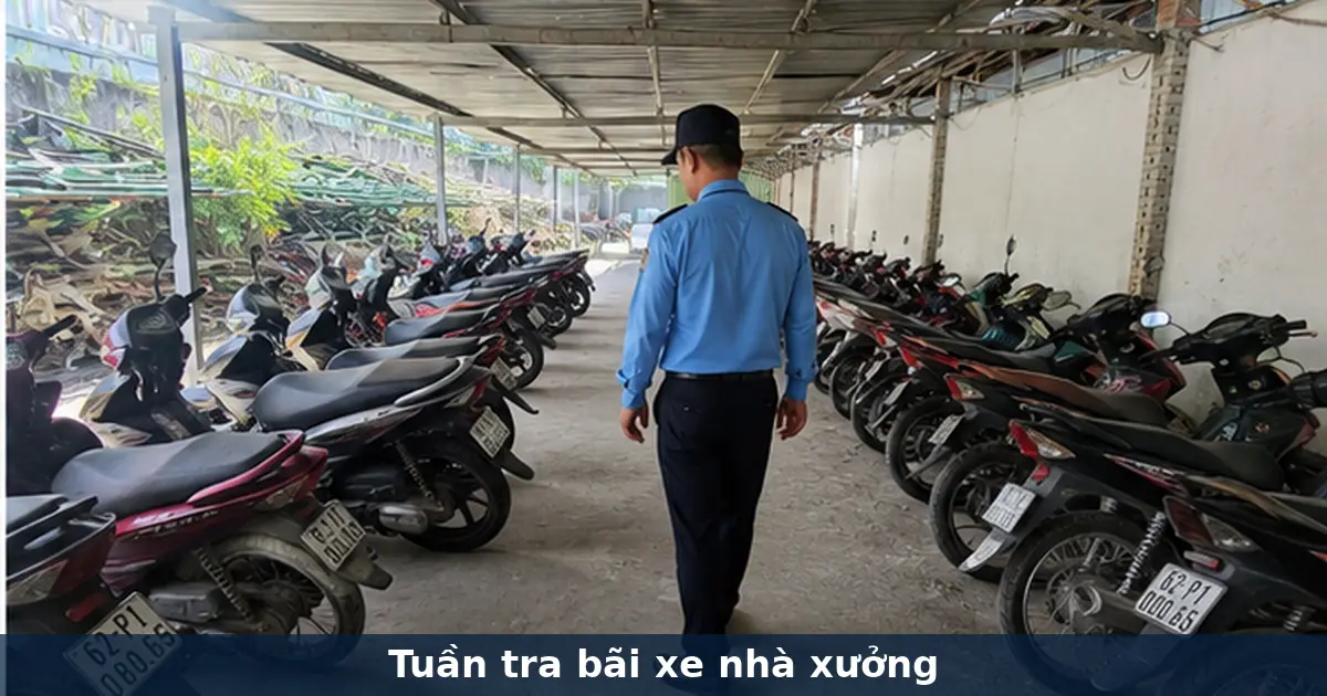 Kiểm soát bãi xe tại nhà xưởng ở Đức Hòa