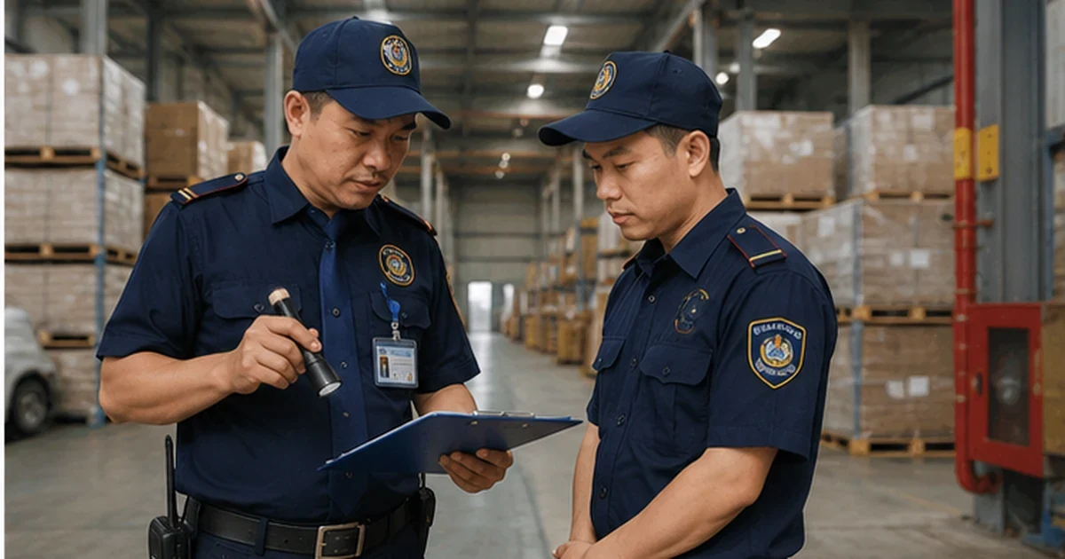 Giám sát ca trực của bảo vệ tại Thủ Đức tại khu vực doanh nghiệp