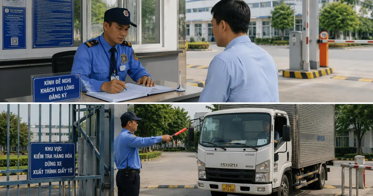 Xác minh nhà thầu trong quy trình kiểm soát khách ra vào