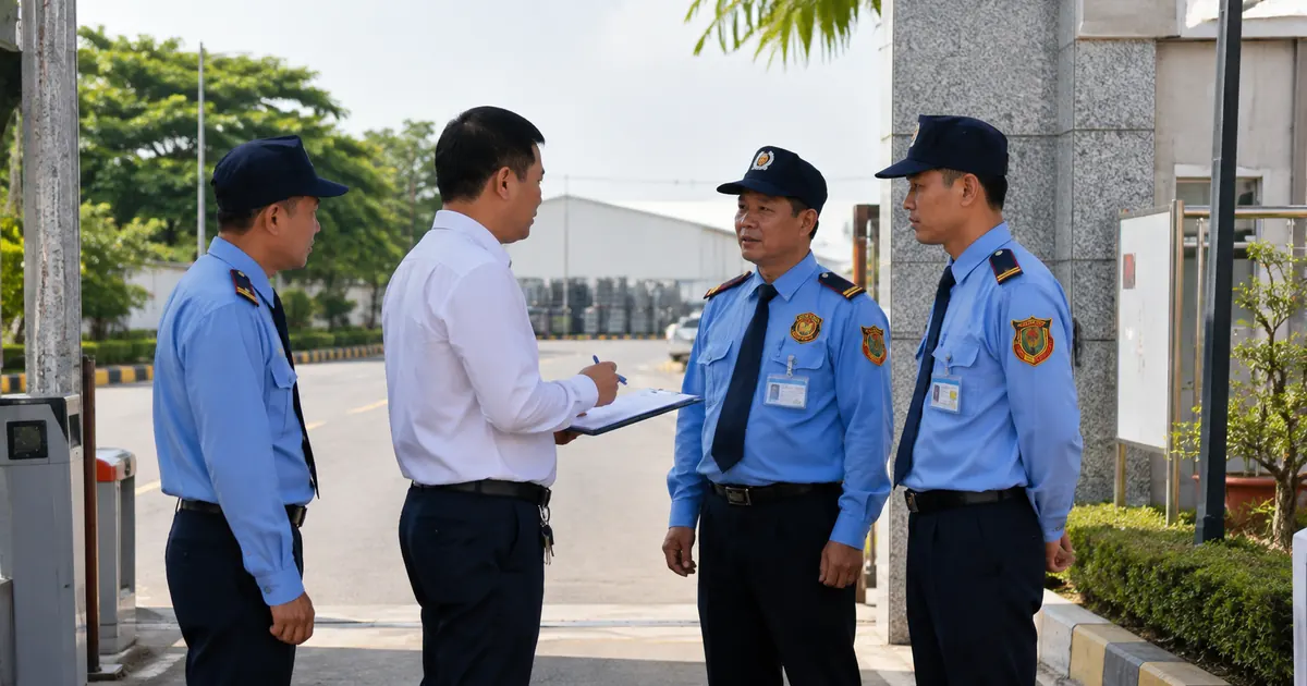 Ngày đầu triển khai bảo vệ tại Đồng Nai tại khu vực cổng nhà máy